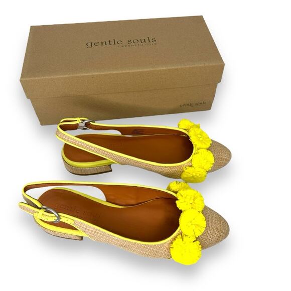 Gentle Souls Yellow and Tan Flats - Picture 6 of 11